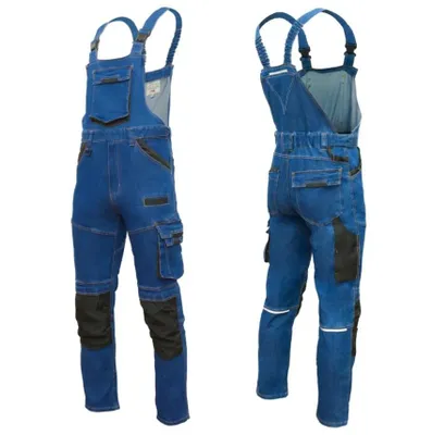 Produktbild von Arbeitskleidung Art.Mas JEANS Latzhose Arbeitshose Bundhose Blau Gr. 3XL