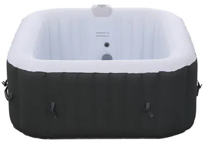 Produktbild von Aufblasbarer Whirlpool mit 100 leistungsstarken Luftdüsen, Wassertemperatur bis zu 40 °C, 600 l, schwarz