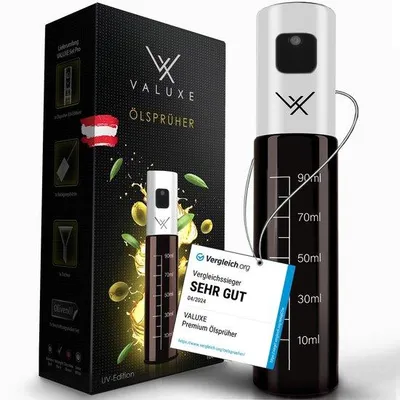 Obrázok produktu pre RVS rozprašovač oleja s ochranným sklom proti UV žiareniu a filtrom, 1 liter, biely