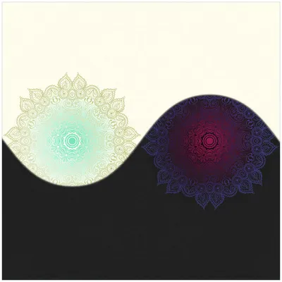 Produktbild von Wallario Wandbild aus Acryl, 50 x 50 cm, freischwebende Optik - Mandalas - Yin Yang