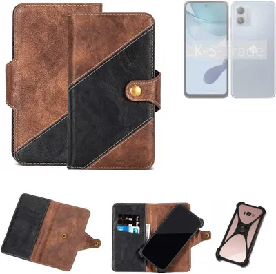 Produktbild von K-S-Trade Handyhülle Schutzhülle Bookstyle Case kompatibel mit Motorola Moto G53y 5G Klapphülle Cover Hülle Schutztasche 1x