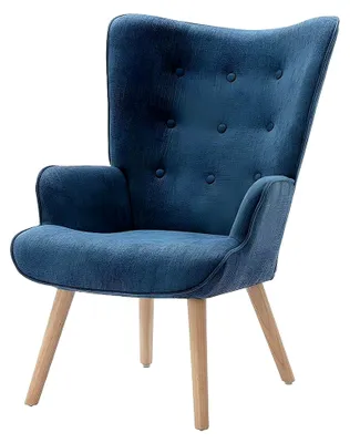 Produktbild von Sessel mit gerader Rückenlehne - Polyester - blau