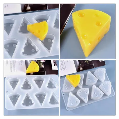 Produktbild von Silikon Kuchenform Käseform zum Backen und Gießen mit 8 Fächern in Weiß für Selbstgemachte Süßigkeiten