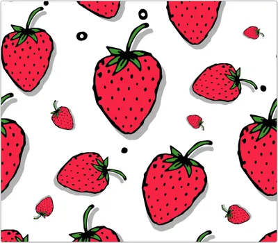 Produktbild von Spritzschutz Herdabdeckplatte Schneidebrett aus Glas Erdbeeren Illustration 1-Teilig (60x52cm)