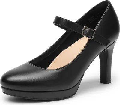Produktbild von DREAM PAIRS Dame Mary Janes Pumps High Heel Kleid Schuhe Bequeme niedrige Plattform Pumps für Damen,Size 40,Schwarz,SDPU2425W
