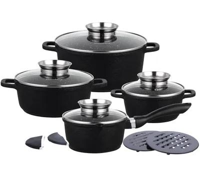 Produktbild von 12-Teiliges Granit-Kochgeschirr-Set Klausberg Kb-7360 Granit Töpfe Klausberg Kb-7360