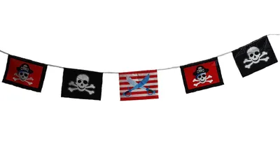 Produktbild von Piraten Banner Totenkopf 365 x 25,4 cm