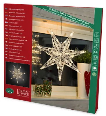 Zdjęcie produktu dla Konstsmide 6110-103, Lekka ozdoba, Przezroczysty, Plastik, IP20, 32 szt., LED