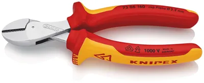 Produktbild von Knipex X-Cut, Diagonal-cutting, Chromium-vanadium steel, Kunststoff, Red/Orange