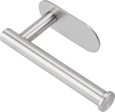 Immagine prodotto di Porta rotolo di carta igienica - Eleganza per il vostro bagno - Robusto e versatile - Argento - Facile installazione - Conservazione igienica