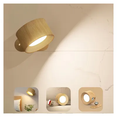 Productafbeelding van Wandlamp voor binnenshuis, touch-bedienbare LED-wandlamp met USB-oplaadpoort