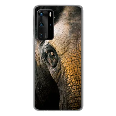 Produktbild von MuchoWow® Handyhülle Schutzhülle Hülle für Huawei P40 Pro Elefant - Nahaufnahme - Tiere - Natur Silikon Softcase Handy Hülle - Schutz