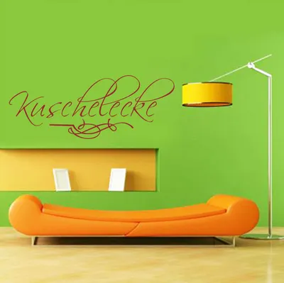 Produktbild von Wandtattoo - Wandaufkleber - Wandtattoo "Kuschelecke" - 60cm x 22cm dunkelrot - Dekoration Küche Wohnzimmer Wand