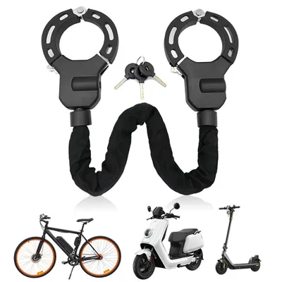 Produktbild von E Scooter Schloss - Handschellenschloss für E Roller | Fahrradschloss diebstahlsicher | Bike Lock kettenschloss | Hochbelastbare Schlösser für E-Bike