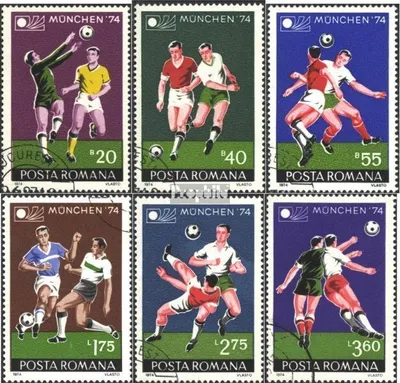Produktbild von Briefmarken Rumänien 1974 Mi 3203-3208 (kompl.Ausg.) gestempelt Fußballweltmeisterschaft 1974