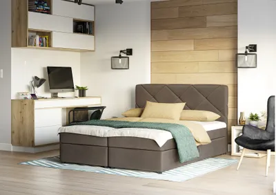Produktbild von Boxspringbett Schlafzimmerbett MILTON 180x200cm Braun