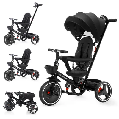 Immagine prodotto di Triciclo per bambini, sedile regolabile, caratteristiche di sicurezza, nero