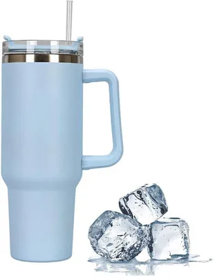 Obrázek produktu pro Izolační hrnek z nerezové oceli, vakuový, přenosný, s rukojetí