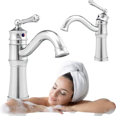 Produktbild von Silla | Wasserhahn Bad - Waschtischarmatur - Chrom - 22 cm Höhe - Badarmatur