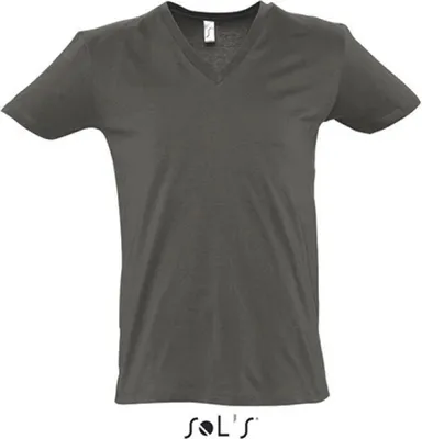 Produktbild von SOLS Herren V-Ausschnitt T-Shirt 11155 dark grey (solid) XL