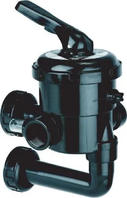 Produktbild von Astralpool 6-Wege-Ventilsatz 1 1/2" mit Anschlussverrohrung Schwarz | Cantabric