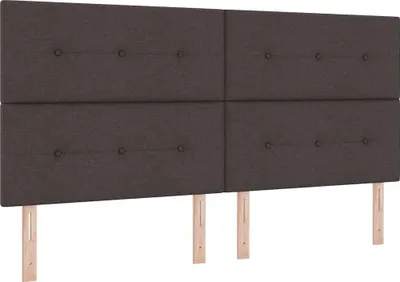 Produktbild von vidaXL Boxspringbett mit Matratze Dunkelbraun 200 x 200 cm Stoff