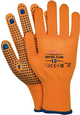 Produktbild von Arbeitshandschuhe mit Noppen 10 neonorange