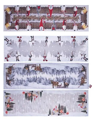 Produktbild von 4er Set Weihnachtsdecke Tischdecke Mitteldecke Weihnachten 4 Motive 85x85cm