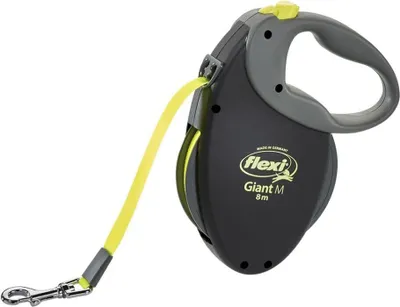 Produktbild von flexi GIANT Gurt 8 m schwarz/neongelb