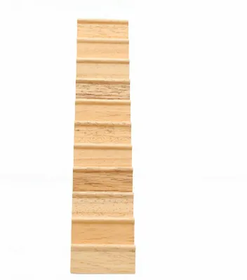 Zdjęcie produktu dla Miniaturowe schody w skali 1:12, niepomalowane drewniane schody do domku dla lalek z zamontowanymi stopniami