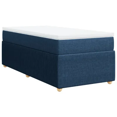 Produktbild von Boxspringbett mit Matratze Blau 90x200 cm Stoff