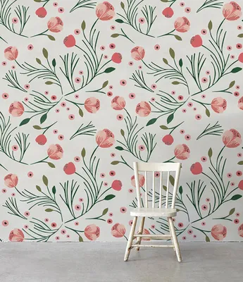 Produktbild von Coloray Fototapete 250x104 cm Vlies-Fototapete - Vintage Pfingstrose Blumen