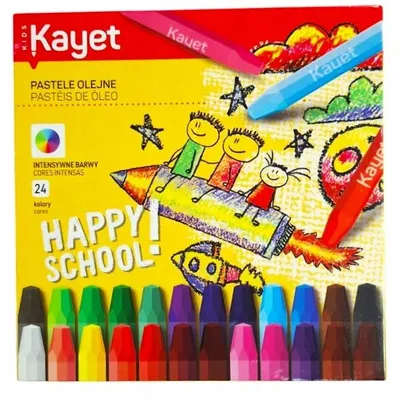 Produktbild von Kayet Ölpastelle Kinder 24 Stück Intensive Farben