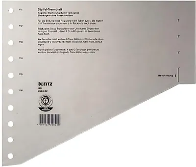 Obrázek produktu pro Leitz 1651-00-85 1651 Odstupňované rozlišovače - A4 extra široké, šedé