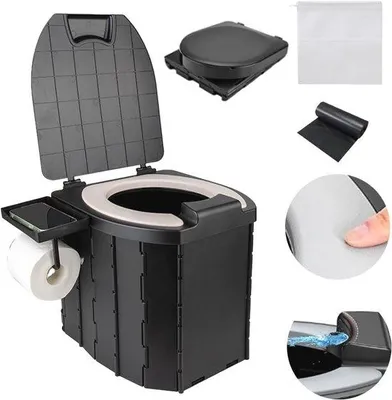 Produktbild von Famanu Campingtoilet Inklappbar - Tragkraft bis 400 kg