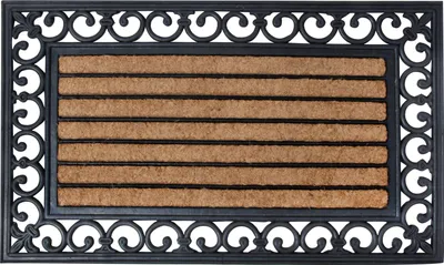 Image de Esschert Design Paillasson caoutchouc/coco 75x45 cm ; RB108