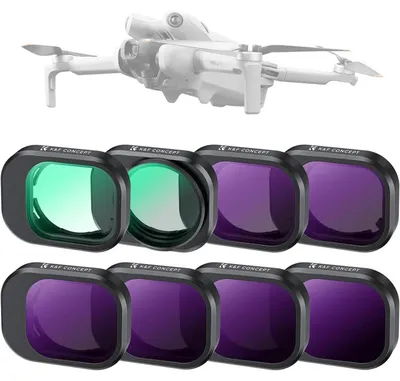 Productafbeelding van ND-filterset voor de Mini 4 Pro drone, 8-delig: UV-filter, CPL-filter, ND8, ND16, ND32, ND64, ND128, ND256