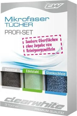 Immagine prodotto di panni in microfibra clearwhite 3 pezzi