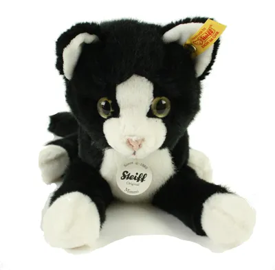 Produktbild von Steiff Katze Mimmi 30 cm schwarz-weiß 099366