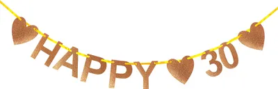 Produktbild von Oblique Unique Happy 30 Girlande Banner 2,5 m für Geburtstag Jubiläum Party Deko Hängedeko - rosé