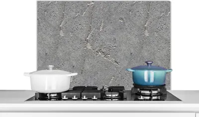 Produktbild von KitchenYeah®  Spritzschutz Küche - Küchenrückwand - Wandschutz für Herd und Spüle - Beton - Muster - Stein 90x60 - Alu-Dibond (Alternative zum Spritzschutz aus Glas) - Hitzebeständig - Herdspritzschut