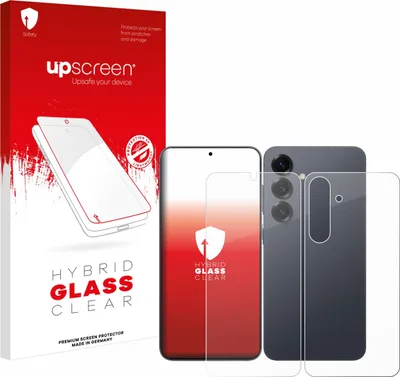 Produktbild von upscreen Schutzglas für Samsung Galaxy S25 Plus (Display+Rückseite) Schutzfolie Panzer Folie Glas Display Schutz klar