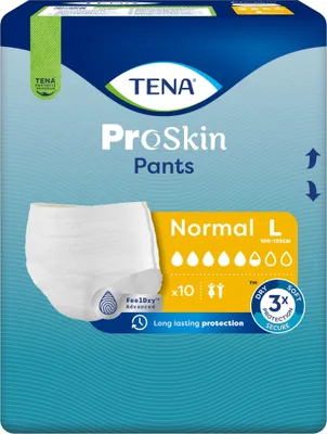 Zdjęcie produktu dla Tena Pants ProSkin Majtki chłonne normal L, 10 sztuk