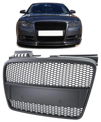 Produktbild von Kühlergrill Sportgrill und Frontgrill Schwarz für Audi A4 8E B7-07