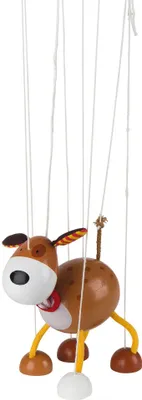 Produktbild von goki 51755 Marionette Hund, braun