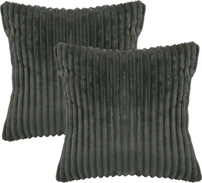 Produktbild von Kissenbezug mit Reißverschluss 2-teilig 100% Polyester, 40x40 cm, Graphit