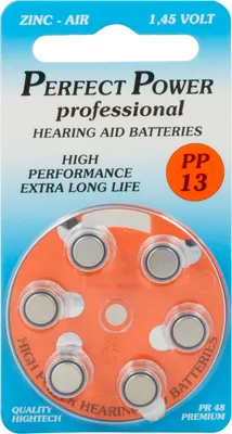Obrázek produktu pro Baterie pro naslouchátka Power Pp13 6 ks
