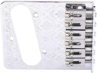 Produktbild von TL-Gitarenbrücke, Chromzadel, Telecaster Brückeplatte.