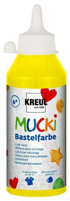 Produktbild von Kreul Mucki Bastelfarbe primärgelb 250 ml