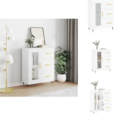 Zdjęcie produktu dla vidaXL Kredens biały 69,5x34x90 cm Materiał drewnopochodny - Kredensy